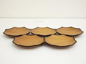 木製菓子皿5点(箱付)